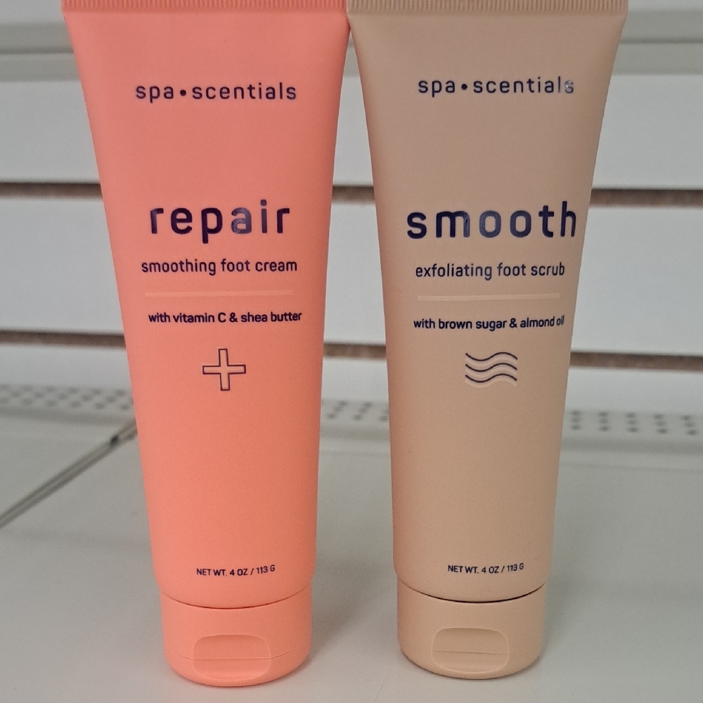 Spa Scentials Foot Cream and Scrub Set. New!